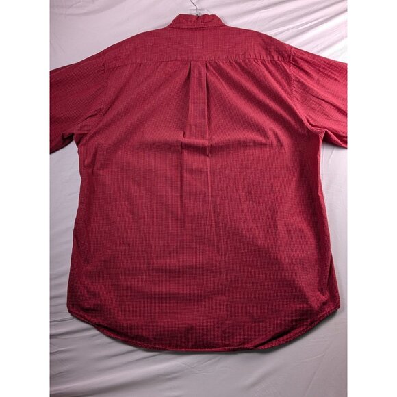 Wisconsin Badgers Crable Sportswear NCAA Red Checkered Mens Med Button-Up Shirt - Picture 2 of 14